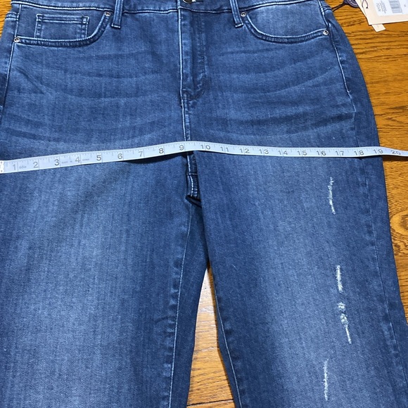 NWT NYDJ Jeans Size 14 Blue Sheri Slim Ankle Slightly Distressed Stretch - Picture 5 of 15